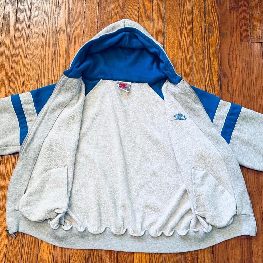 RARE 1987 Nike Vintage Zip-Up Hoodie / Hooded Sweatshirt - Picture 6 of 15